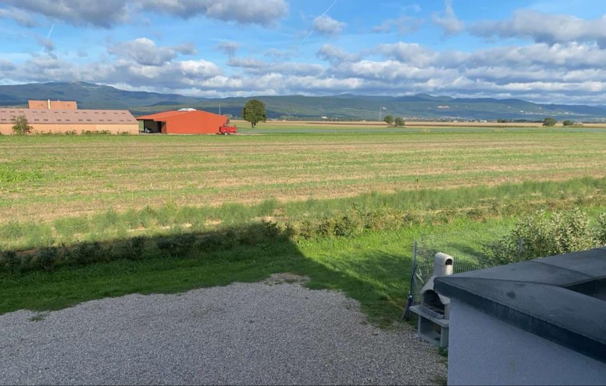 Gîte BRETZEL avec vue sur le coucher du soleil – à Munwiller en Alsace