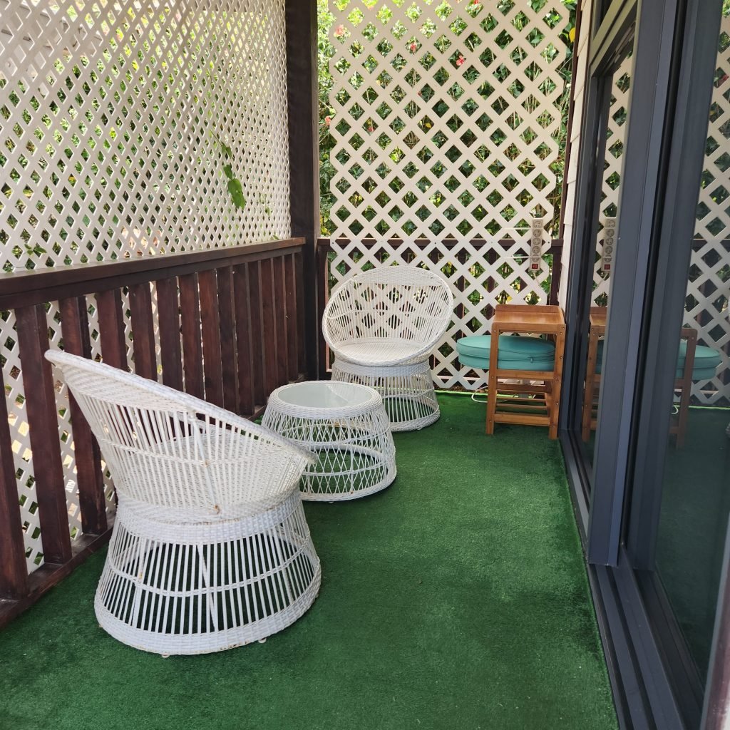 Bungalow climatisé, avec piscine dans jardin tropical