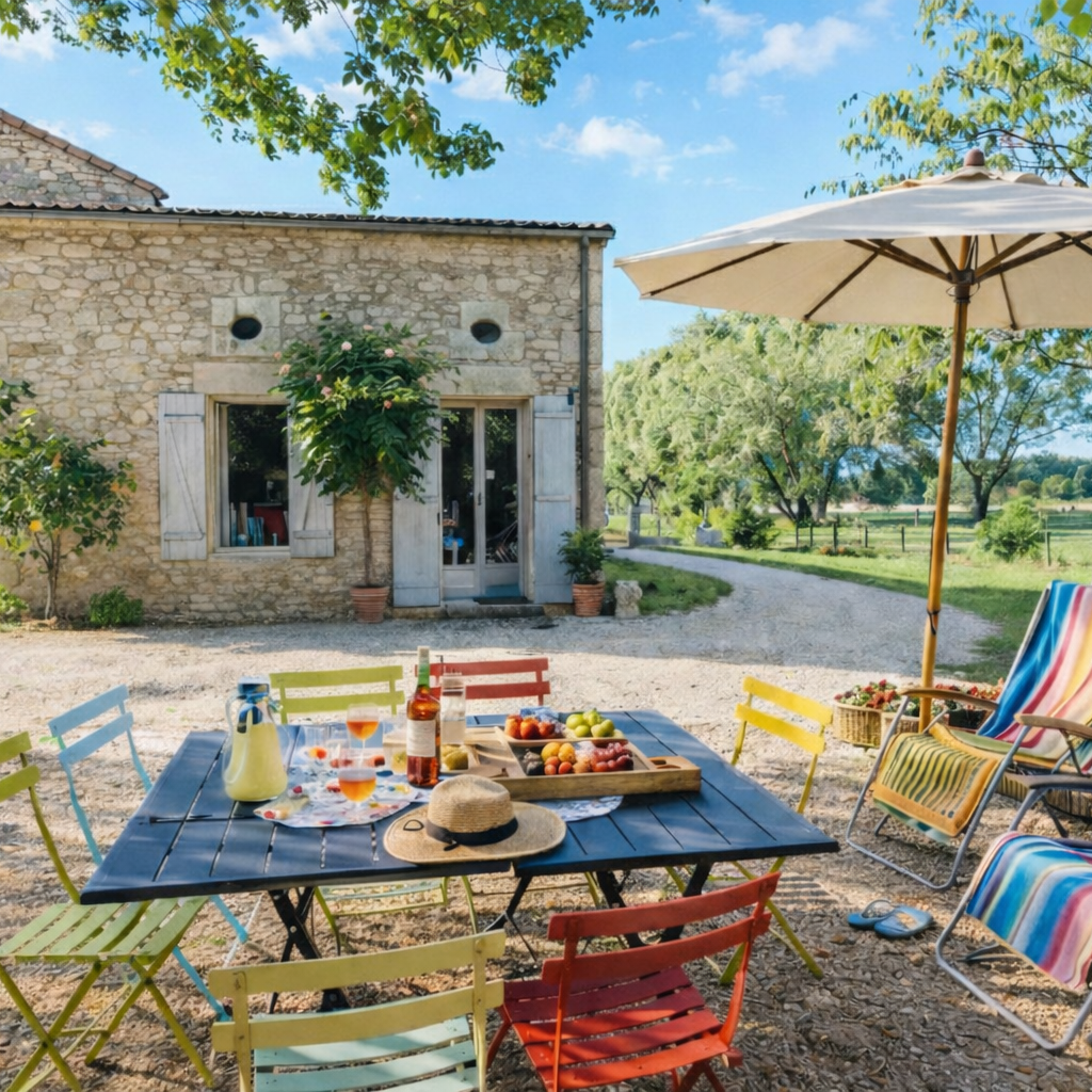 Jolie maison de campagne avec piscine privée entre Lot-et-Garonne et Dordogne